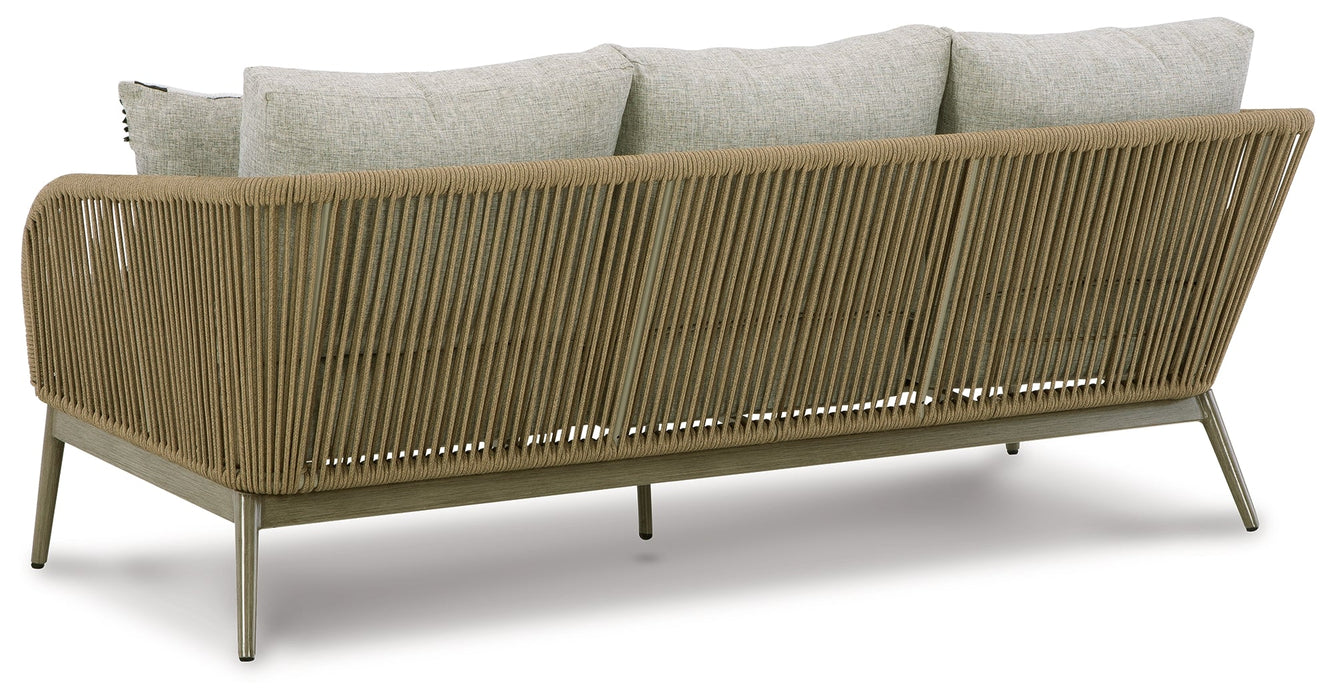 Swiss Valley Beige Outdoor Sofa with Cushion - P390-838 - Vega Furniture