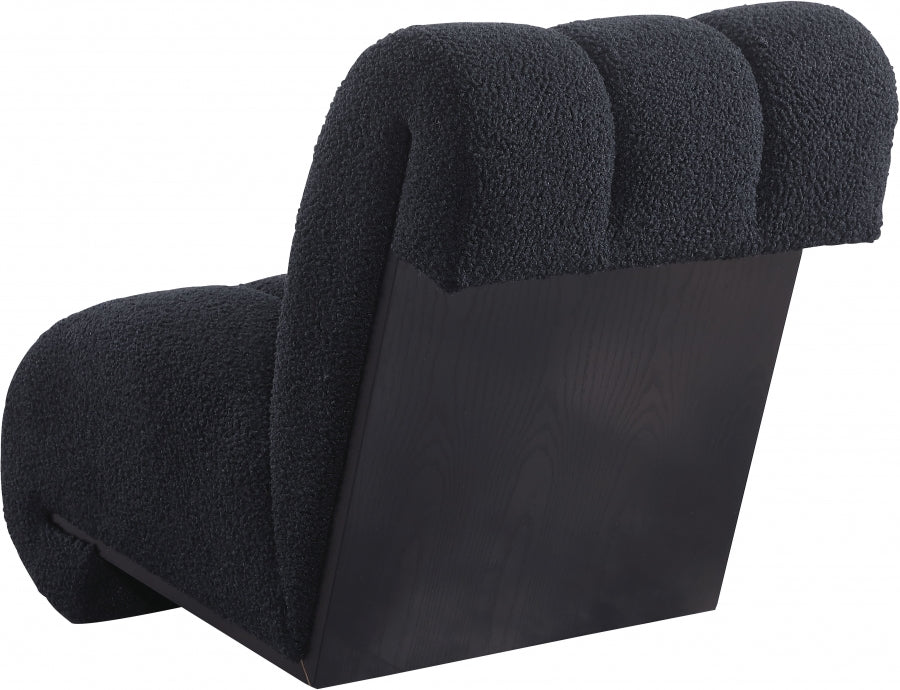 Swoon Black Faux Sheepskin Accent Chair - 572Black - Vega Furniture