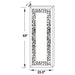 Sylvia Crystal Inlay Rectangle Floor Mirror - 961636 - Vega Furniture