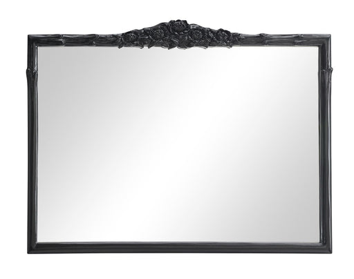 Sylvie Glossy Black Mantel Mirror - 969531GBK - Vega Furniture