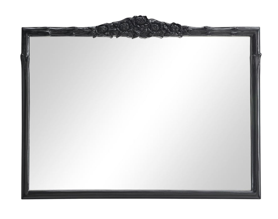 Sylvie Glossy Black Mantel Mirror - 969531GBK - Vega Furniture