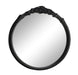 Sylvie Glossy Black Round Mirror - 969533GBK - Vega Furniture