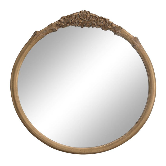 Sylvie Vintage Gold Round Mirror - 969533VTG - Vega Furniture