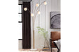 Taliya Champagne/White Arc Lamp - L725119 - Vega Furniture