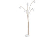 Taliya Champagne/White Arc Lamp - L725119 - Vega Furniture