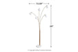 Taliya Champagne/White Arc Lamp - L725119 - Vega Furniture