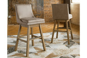 Tallenger Beige Bar Height Barstool, Set of 2 - D380-530 - Vega Furniture