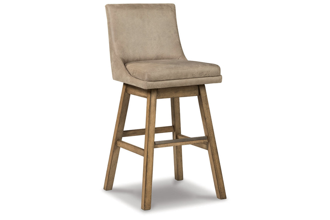 Tallenger Beige Bar Height Barstool, Set of 2 - D380-530 - Vega Furniture