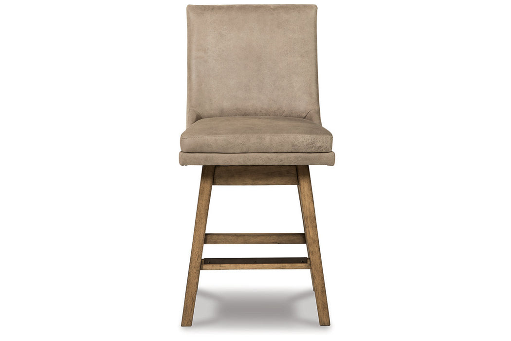 Tallenger Beige Counter Height Barstool, Set of 2 - D380-524 - Vega Furniture