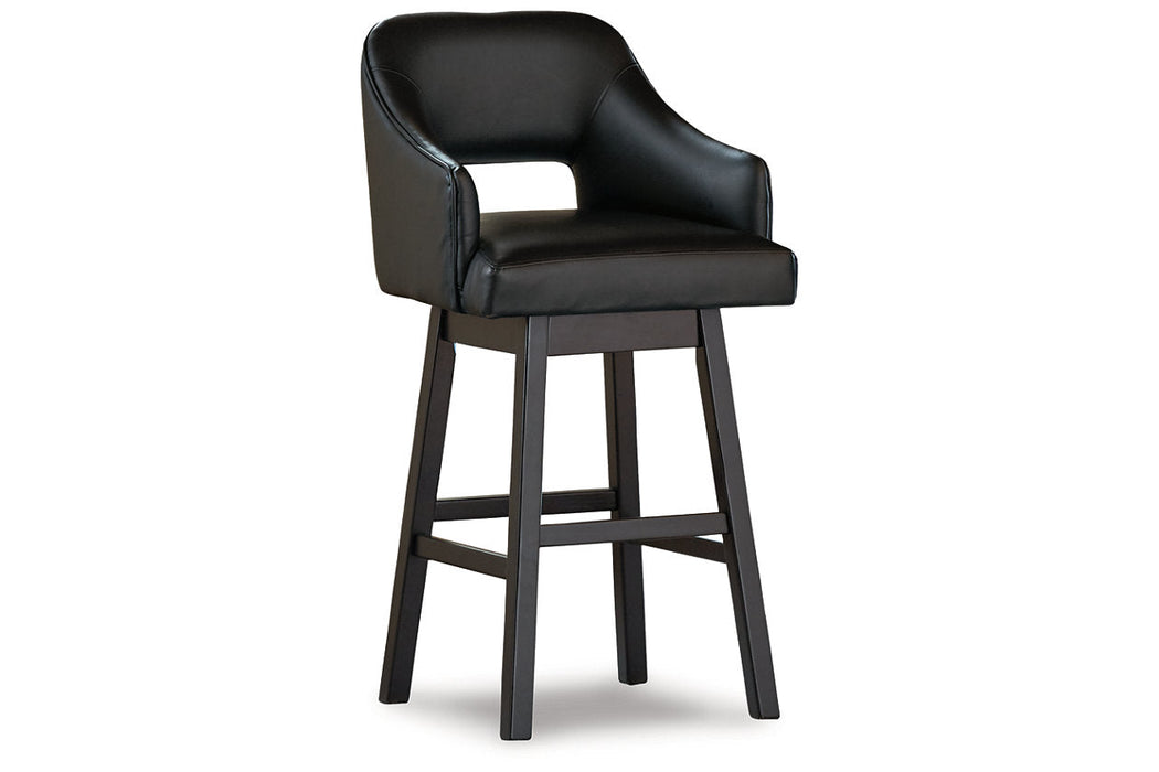 Tallenger Black/Dark Brown Bar Height Barstool, Set of 2 - D380-930 - Vega Furniture