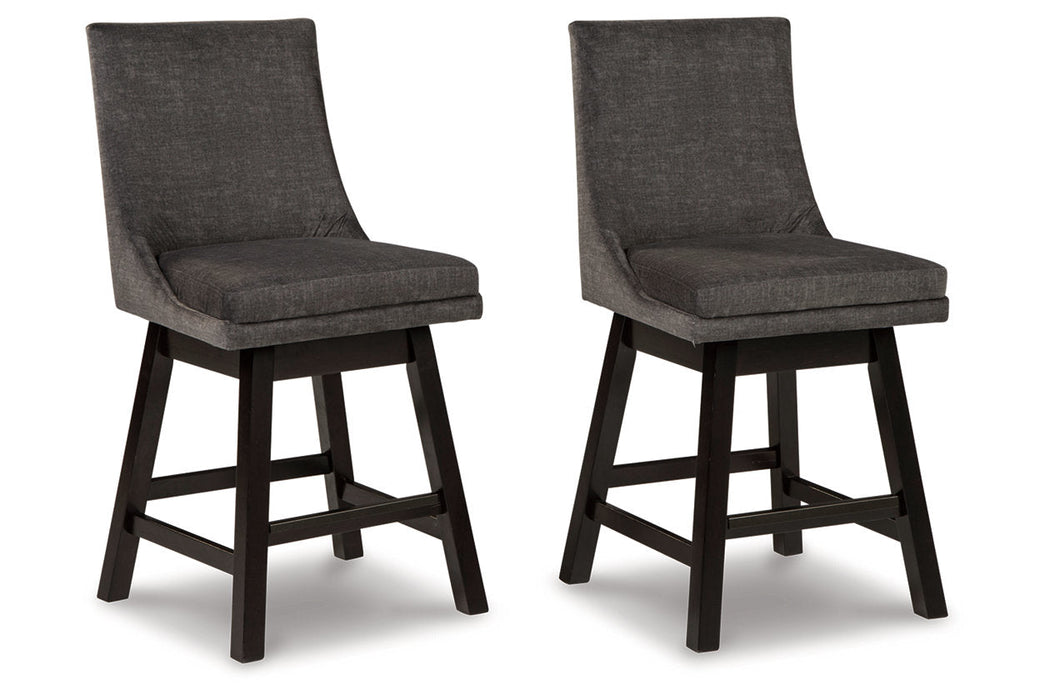 Tallenger Dark Gray Counter Height Barstool, Set of 2 - D380-624 - Vega Furniture