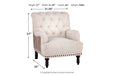 Tartonelle Ivory/Taupe Accent Chair - A3000053 - Vega Furniture