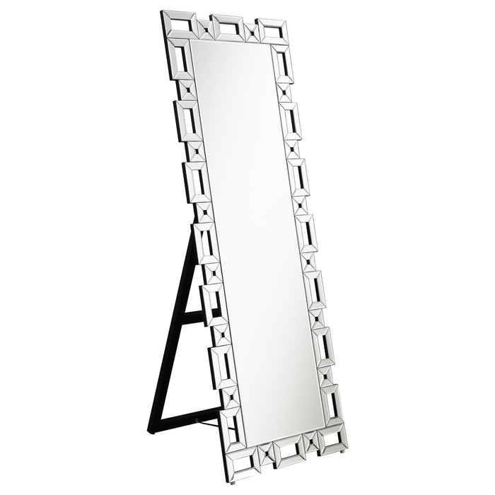 Tavin Geometric Frame Cheval Mirror - 961634 - Vega Furniture