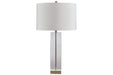 Teelsen Clear/Gold Finish Table Lamp - L428184 - Vega Furniture