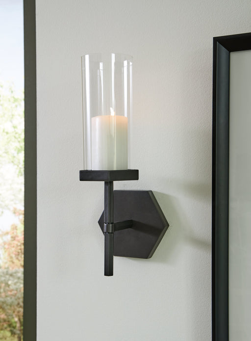 Teelston Gunmetal Finish Wall Sconce - A8010306 - Vega Furniture