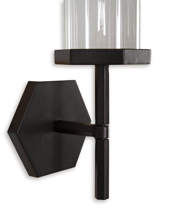 Teelston Gunmetal Finish Wall Sconce - A8010306 - Vega Furniture