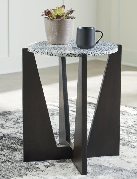 Tellrich Black/White Accent Table - A4000616 - Vega Furniture