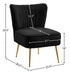 Tess Black Velvet Accent Chair - 504Black - Vega Furniture