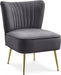 Tess Grey Velvet Accent Chair - 504Grey - Vega Furniture
