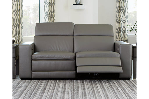 Texline Gray 3-Piece Power Reclining Loveseat - SET | U5960321 | U5960322 | U5960323 - Vega Furniture