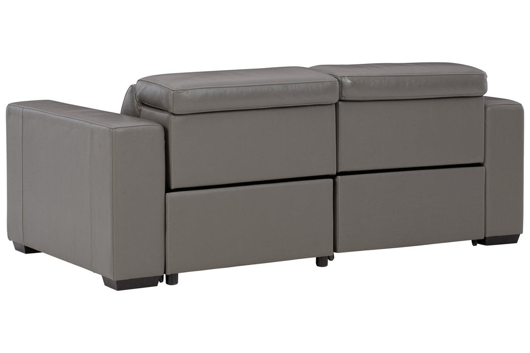 Texline Gray 3-Piece Power Reclining Loveseat - SET | U5960321 | U5960322 | U5960323 - Vega Furniture