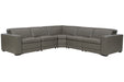 Texline Gray 6-Piece Power Reclining Sectional - SET | U5960321 | U5960322 | U5960346(2) | U5960377 | U5960323 - Vega Furniture