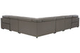 Texline Gray 7-Piece Power Reclining Sectional - SET | U5960321 | U5960322 | U5960346(3) | U5960377 | U5960323 - Vega Furniture