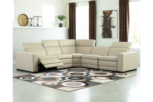 Texline Sand 6-Piece Power Reclining Sectional - SET | U5960421 | U5960422 | U5960446(2) | U5960477 | U5960423 - Vega Furniture