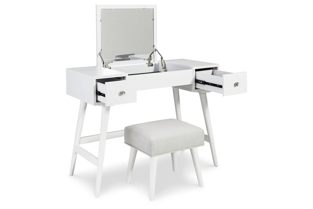 Thadamere White Vanity with Stool - B060-122 - Vega Furniture