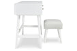 Thadamere White Vanity with Stool - B060-122 - Vega Furniture