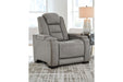 The Man-Den Gray Power Recliner - U8530513 - Vega Furniture