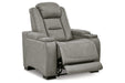 The Man-Den Gray Power Recliner - U8530513 - Vega Furniture