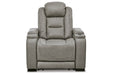 The Man-Den Gray Power Recliner - U8530513 - Vega Furniture