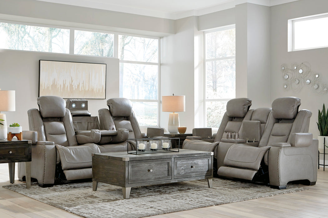 The Man-Den Gray Power Reclining Living Room Set - SET | U8530515 | U8530518 | U8530513 - Vega Furniture