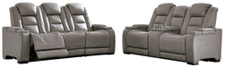 The Man-Den Gray Power Reclining Living Room Set - SET | U8530515 | U8530518 | U8530513 - Vega Furniture