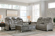The Man-Den Gray Power Reclining Living Room Set - SET | U8530515 | U8530518 | U8530513 - Vega Furniture