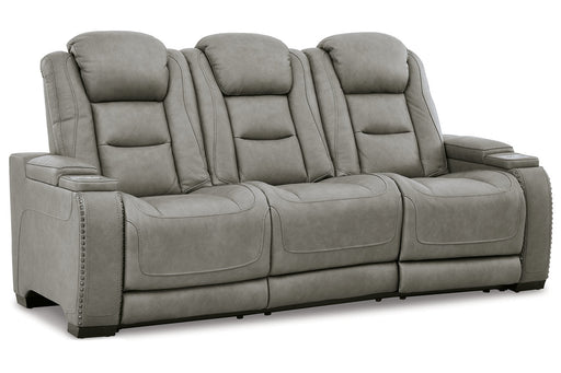 The Man-Den Gray Power Reclining Sofa - U8530515 - Vega Furniture