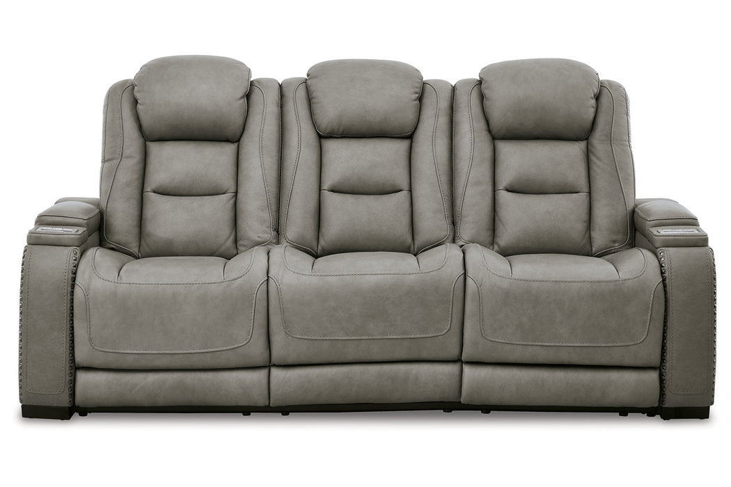 The Man-Den Gray Power Reclining Sofa - U8530515 - Vega Furniture