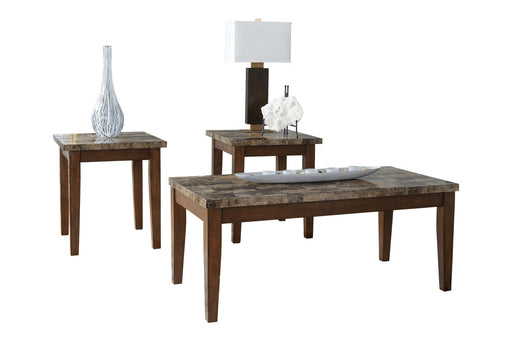Theo Warm Brown Table, Set of 3 - T158-13 - Vega Furniture