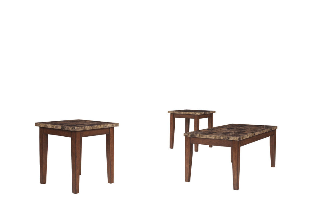 Theo Warm Brown Table, Set of 3 - T158-13 - Vega Furniture