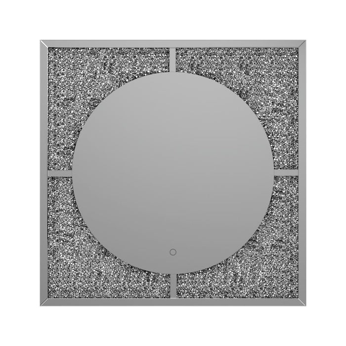 Theresa Silver/Black LED Wall Mirror - 961554 - Vega Furniture