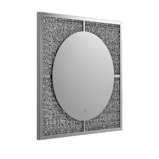 Theresa Silver/Black LED Wall Mirror - 961554 - Vega Furniture