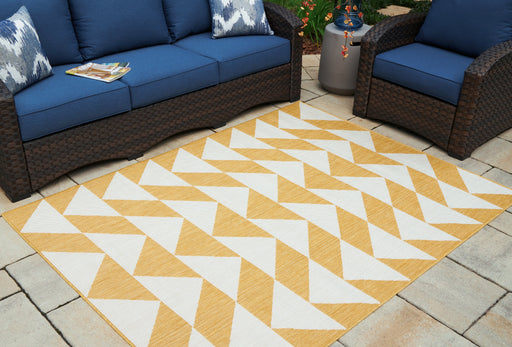 Thomley Ivory/Yellow 5' x 7' Rug - R900062 - Vega Furniture