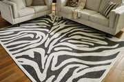 Thomwith Black/Ivory Large Rug - R406291 - Vega Furniture