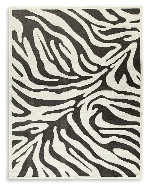 Thomwith Black/Ivory Large Rug - R406291 - Vega Furniture