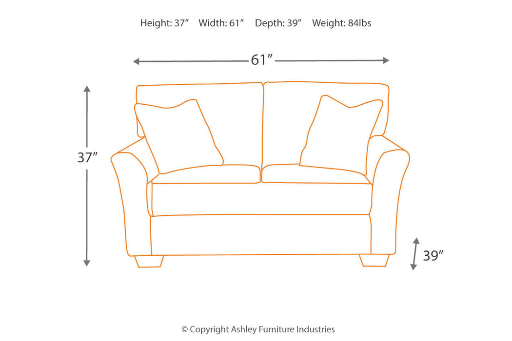 Tibbee Slate Loveseat - 9910135 - Vega Furniture