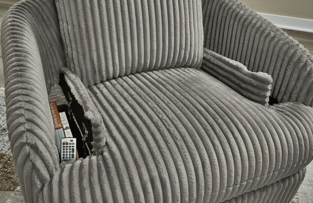 Tie-Breaker Fog Swivel Glider Recliner - 9490361 - Vega Furniture