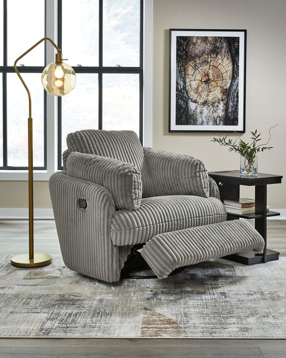 Tie-Breaker Fog Swivel Glider Recliner - 9490361 - Vega Furniture