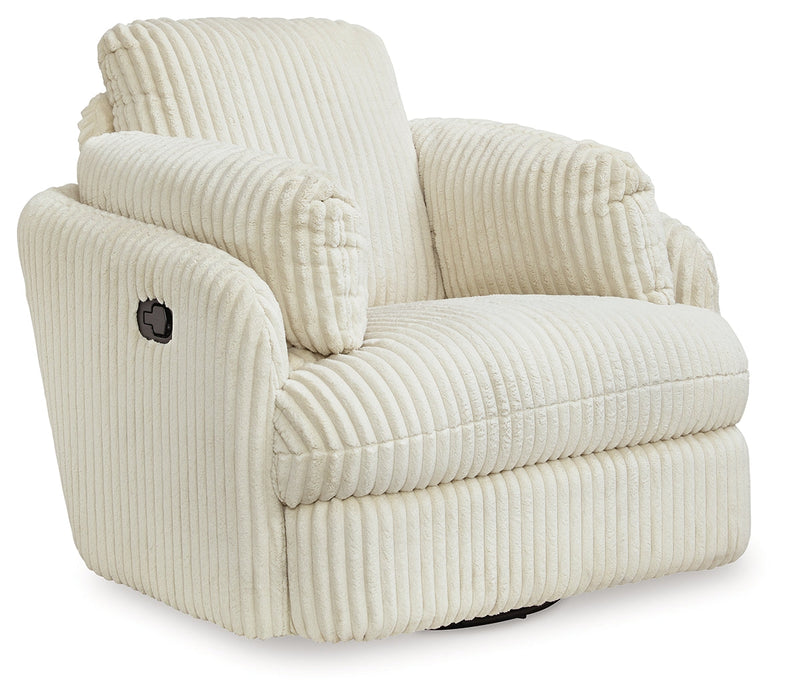 Tie-Breaker Ivory Swivel Glider Recliner - 9490261 - Vega Furniture