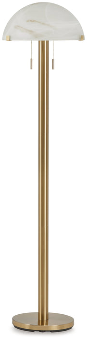 Tobbinsen Brass Finish Floor Lamp - L208421 - Vega Furniture